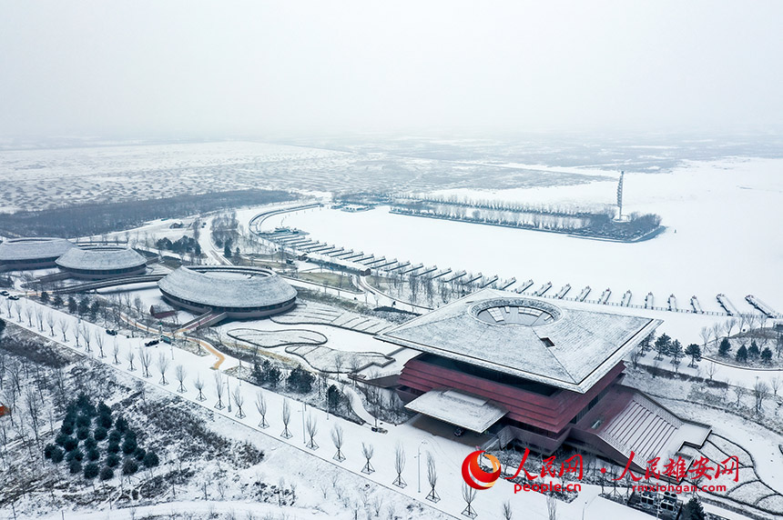 雪后白洋淀碼頭格外靜謐。張學(xué)農(nóng)攝