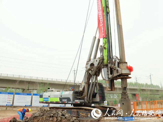 雄安樞紐工程施工現場。中鐵六局供圖