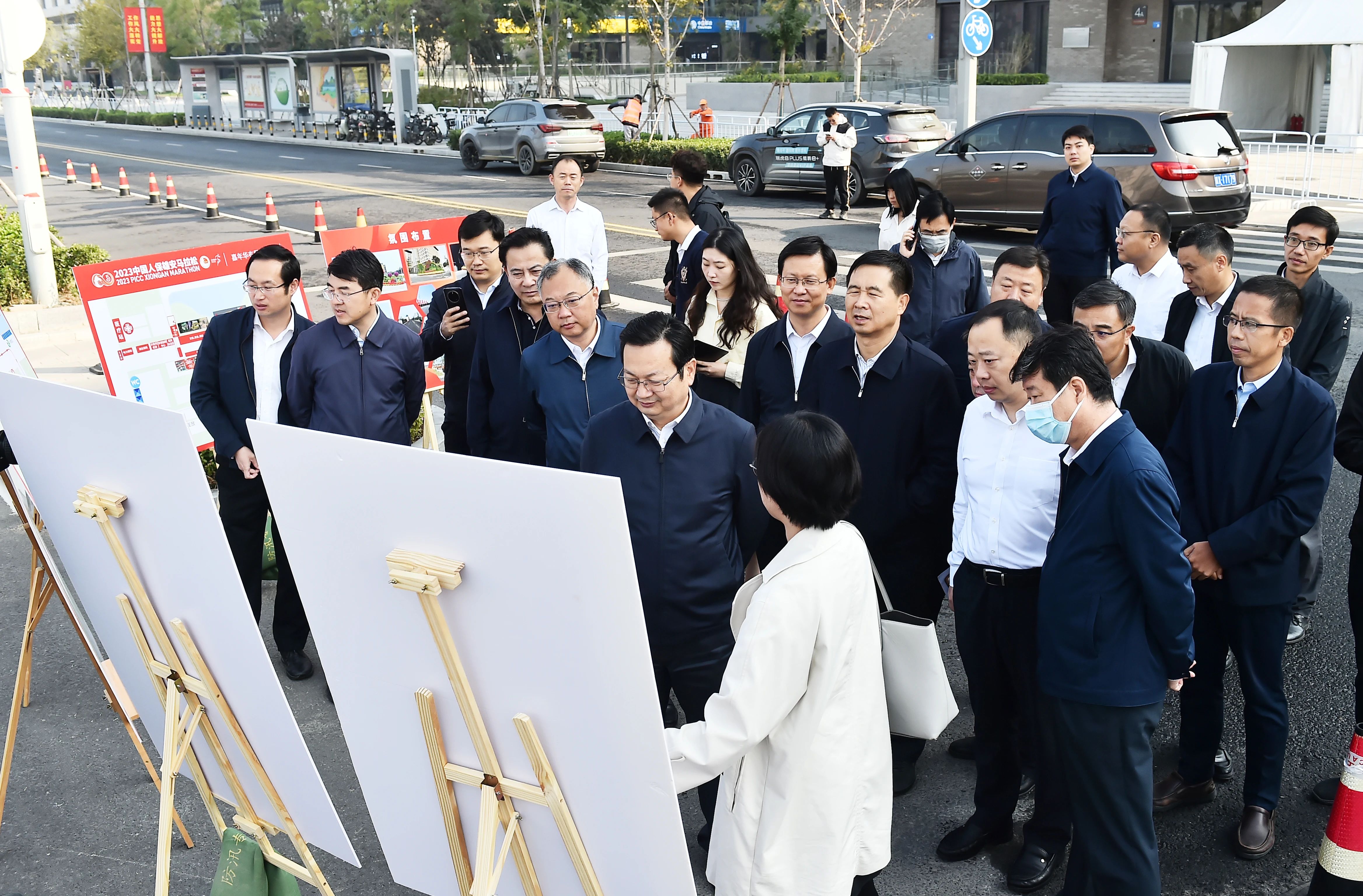 張國華調研2023雄安馬拉松賽事籌備工作。劉向陽攝