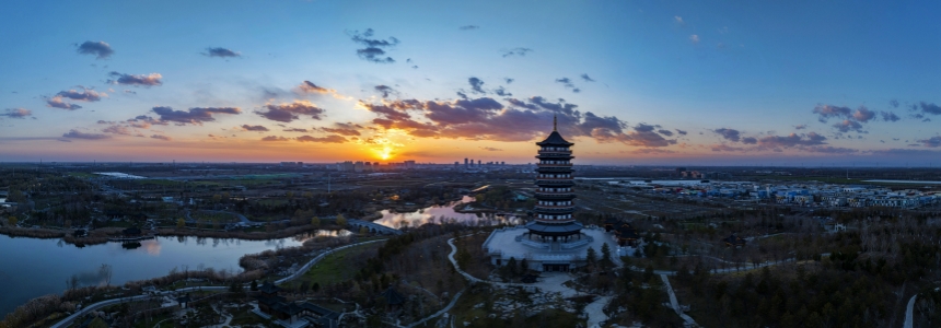 悅容公園傍晚，2024年11月拍，河北宣傳網信局供圖_副本