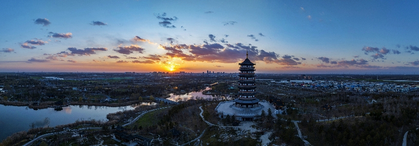 悅容公園傍晚，2024年11月拍，河北宣傳網信局供圖_副本