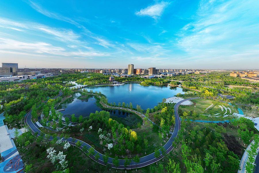 雄安新區(qū)金湖公園。雄安新區(qū)宣傳網(wǎng)信局供圖