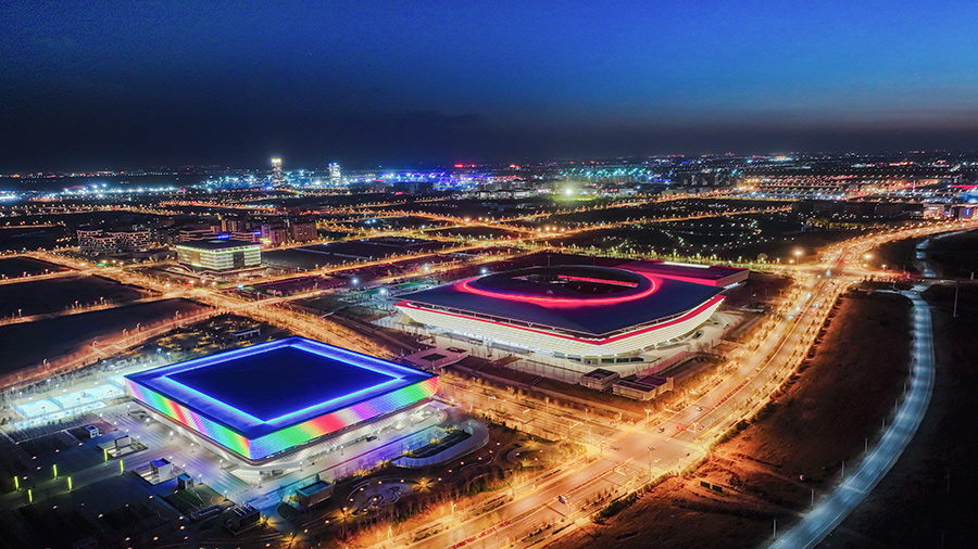 雄安體育中心。胡忠攝